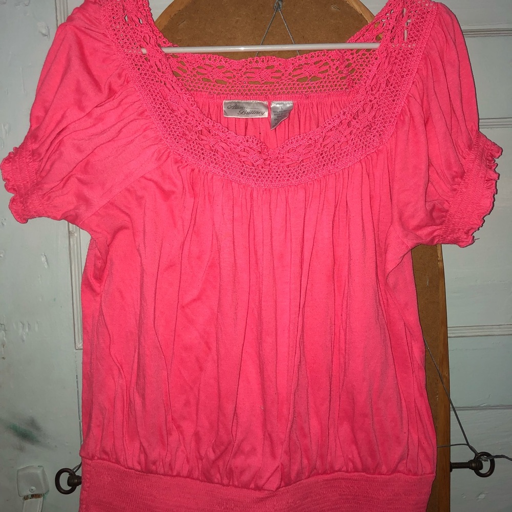 Hot pink T-shirt